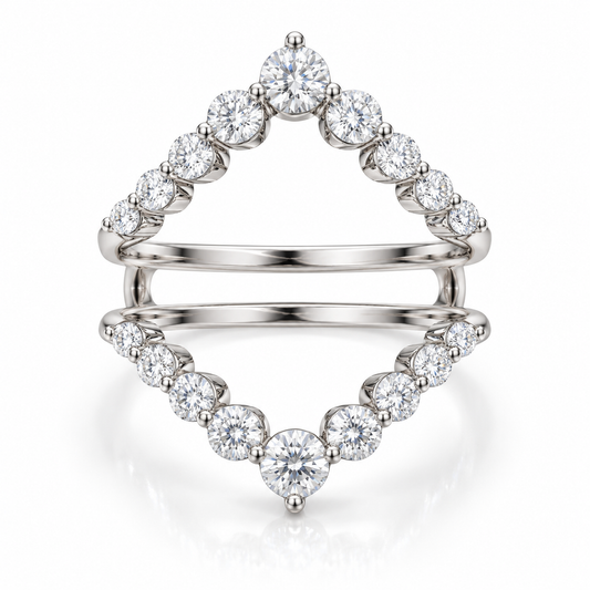 Madeline - White Gold Wrap Guard Band