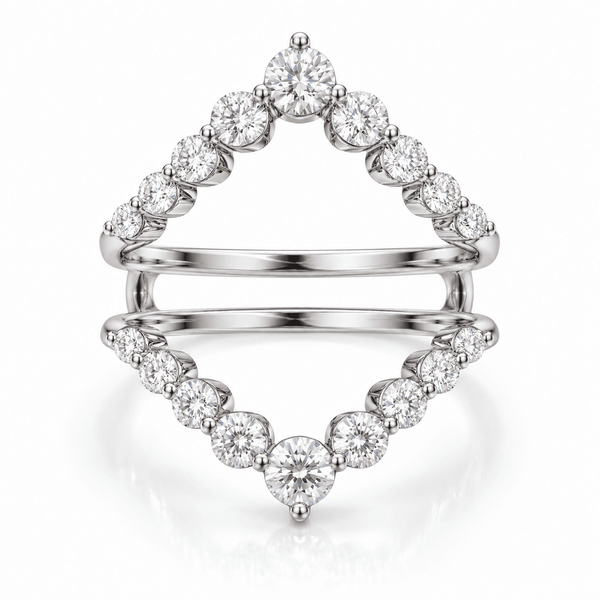 Madeline - White Gold Wrap Guard Band