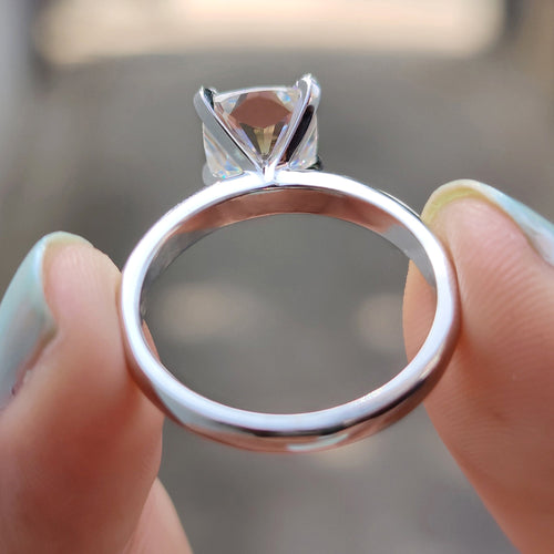 Odette Nell - Solitaire Setting Cushion Cut Engagement Ring