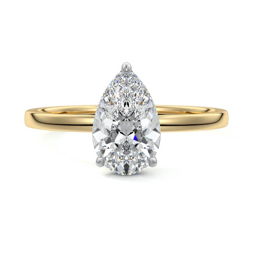 Pear Cut Solitaire Engagement Ring - Nura Lab