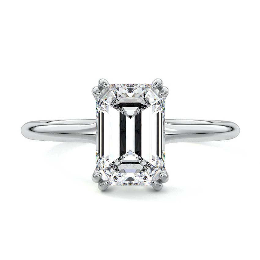 Emerald Cut Solitaire Engagement Ring - Nura Lab