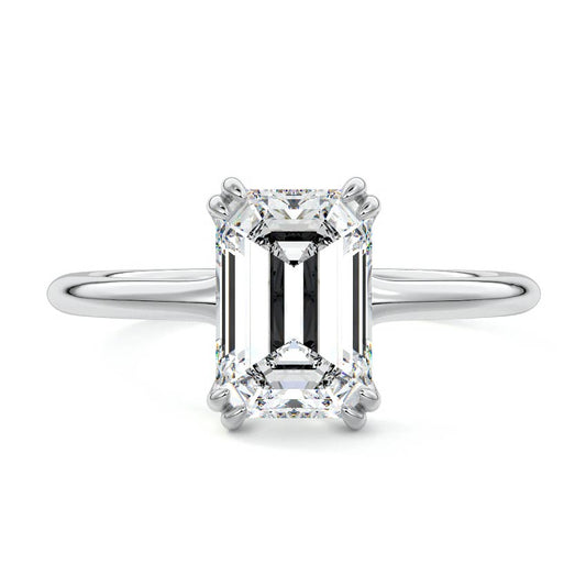 Emerald Cut Solitaire Engagement Ring - Nura Lab