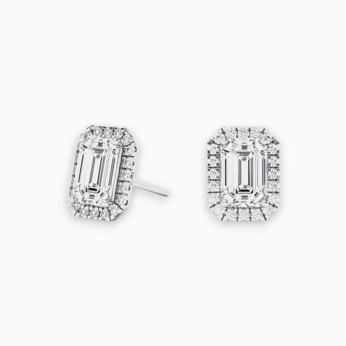 lab grown diamond halo earrings New Zealand