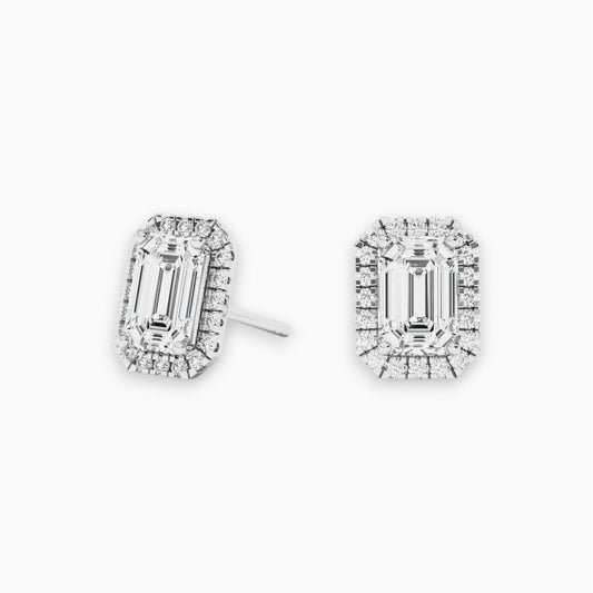 lab grown diamond halo earrings New Zealand