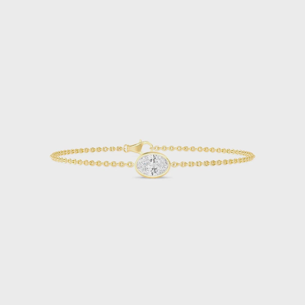 Gabriella lab grown diamond bracelet video in yellow gold
