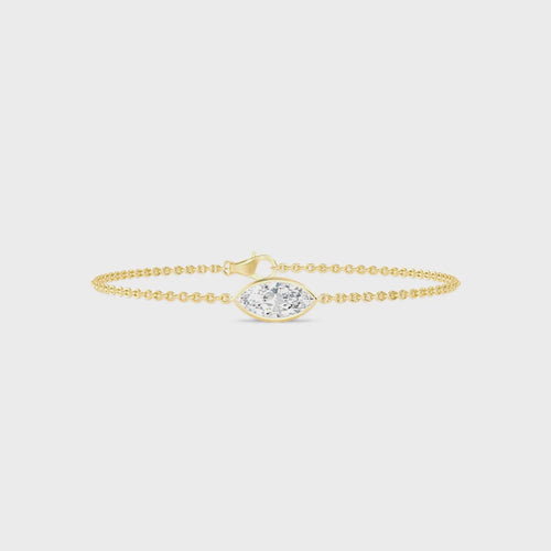 Francesca lab grown diamond bracelet video in yellow gold