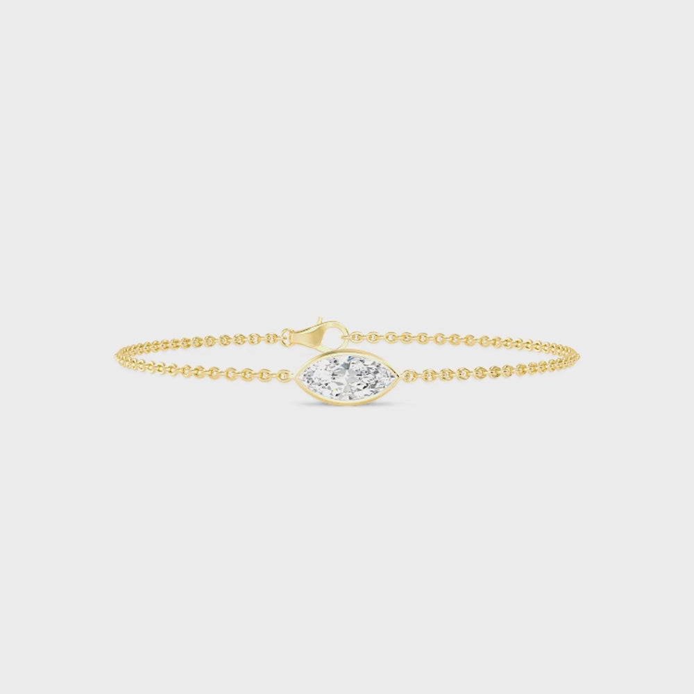 Francesca lab grown diamond bracelet video in yellow gold