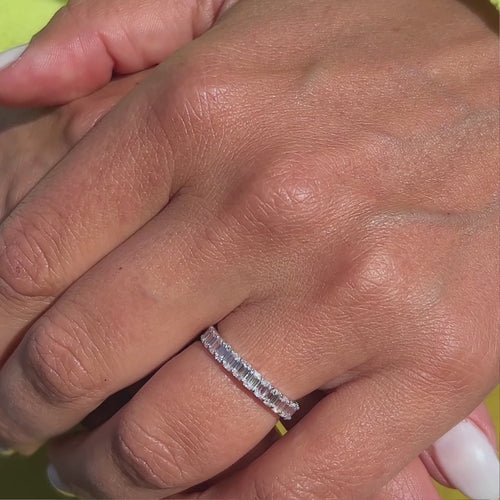 2 Carat Emerald Eternity Anniversary Band.