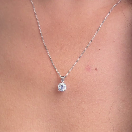 1CT Solitaire Pendant.