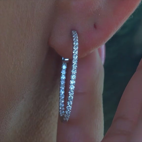 1.15CT Oval Medium Hoops.