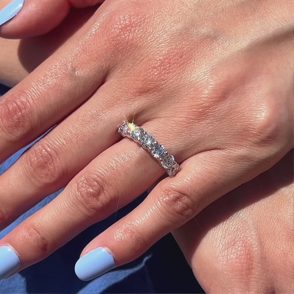 3 Carat Seven-Stone Round Anniversary Band.