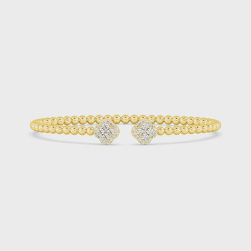 Anika lab grown diamond bracelet video in yellow gold
