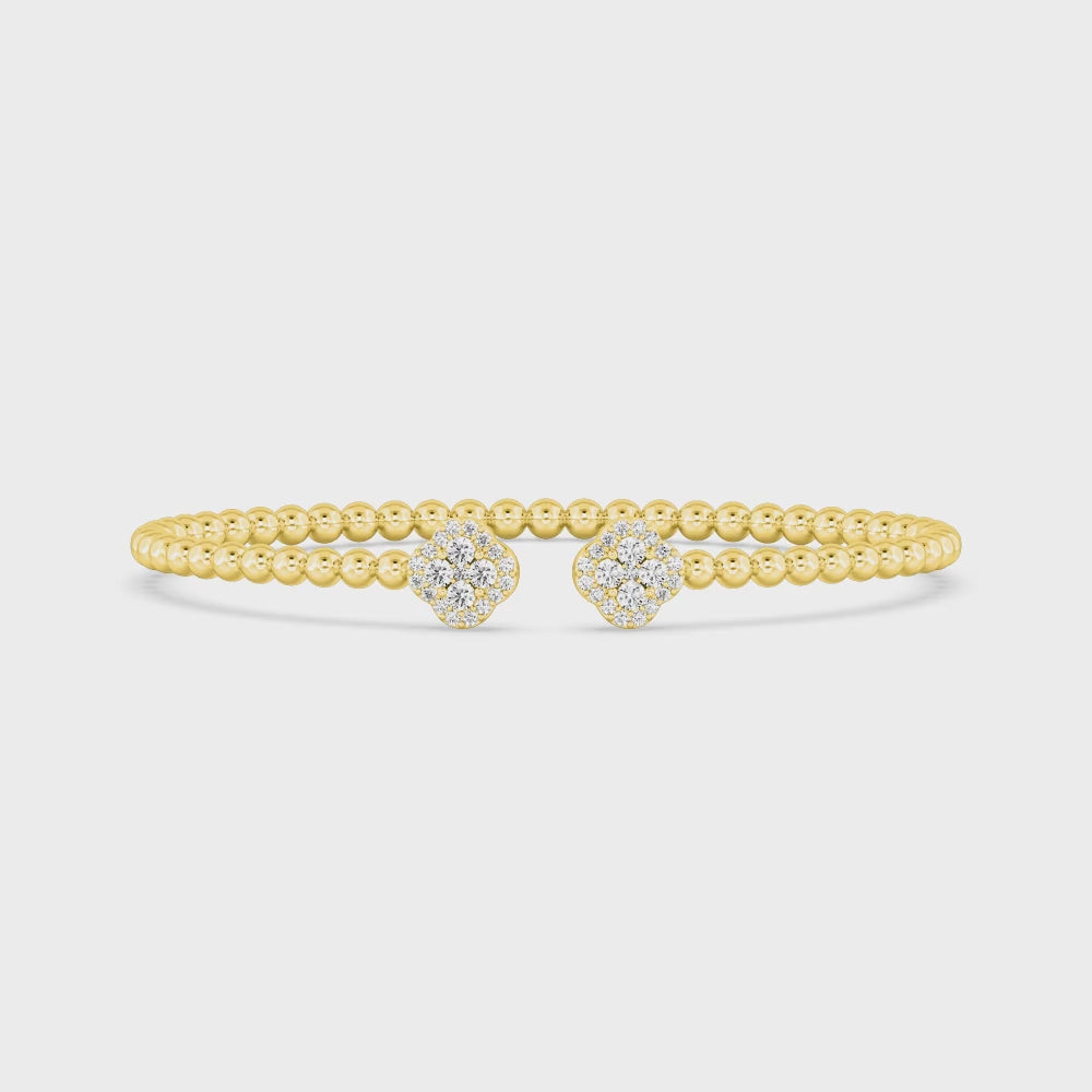 Anika lab grown diamond bracelet video in yellow gold