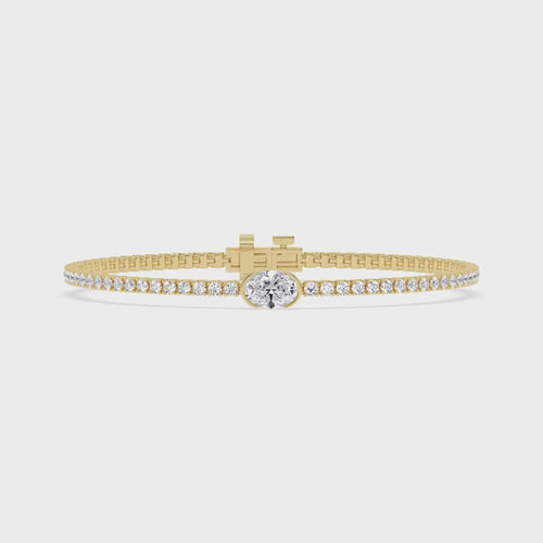 Maeve lab grown diamond bracelet video in yellow gold