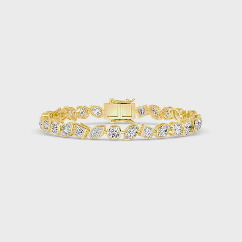 Berenice lab grown diamond bracelet video in yellow gold