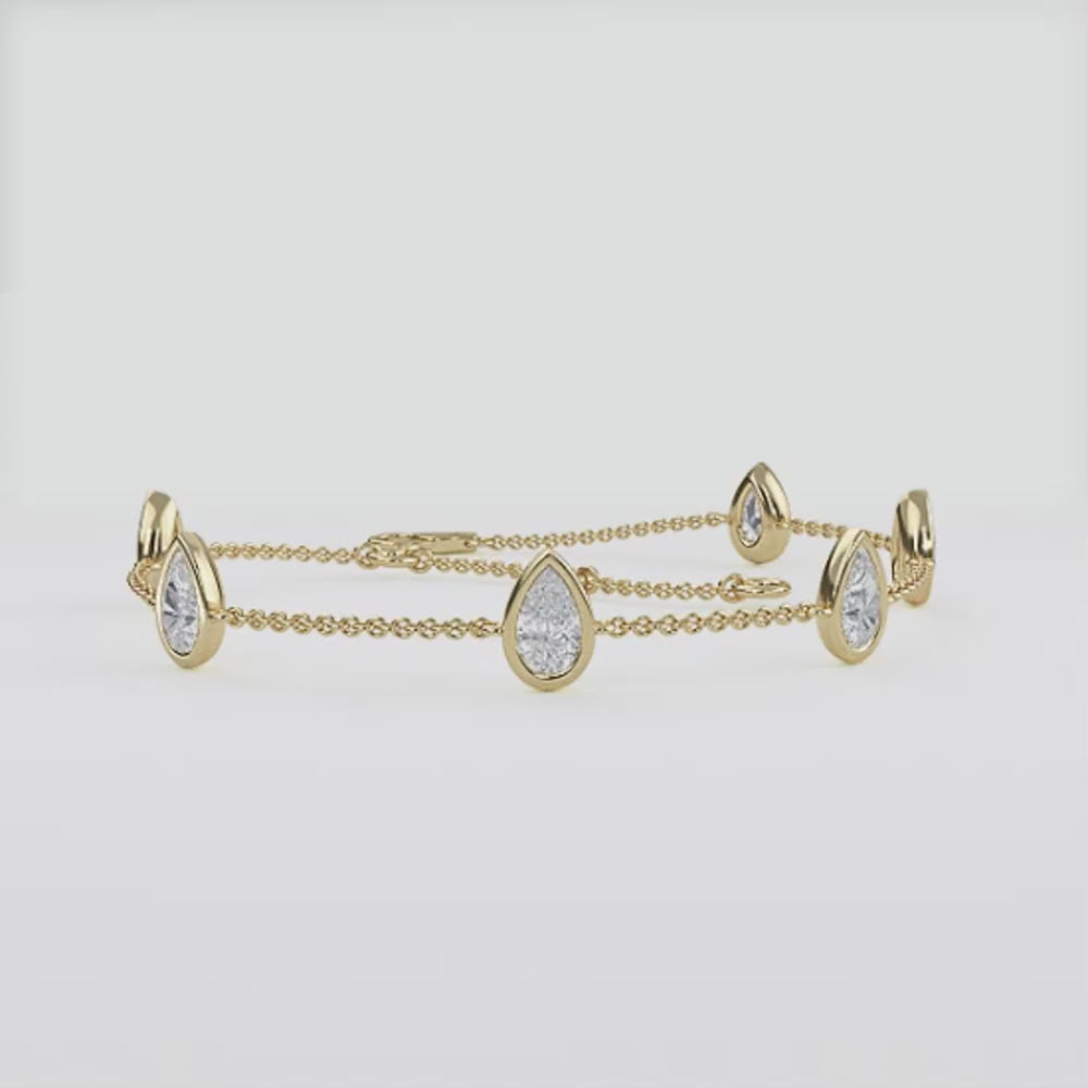 Althea lab grown diamond bracelet video in yellow gold