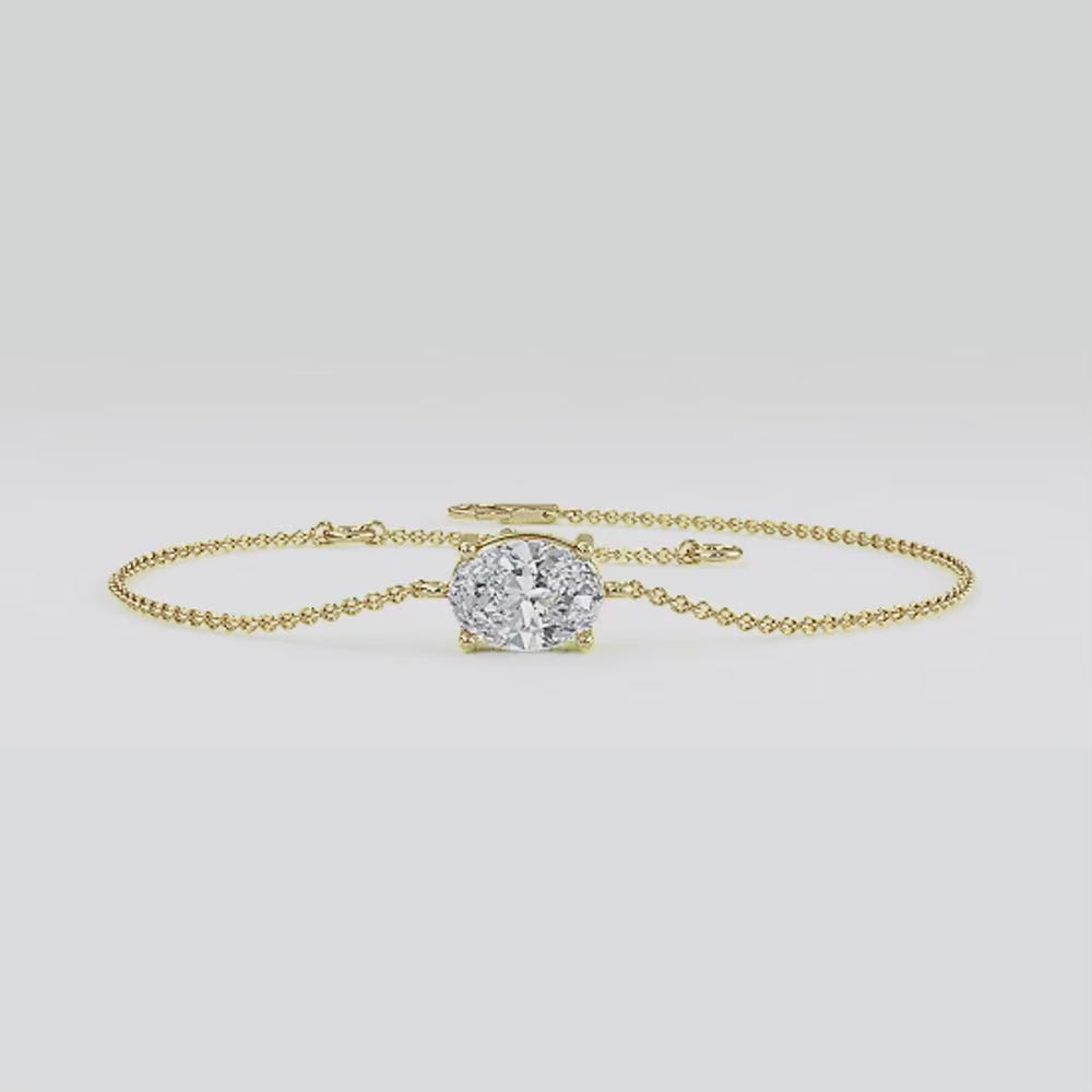 Coralie lab grown diamond bracelet video in yellow gold