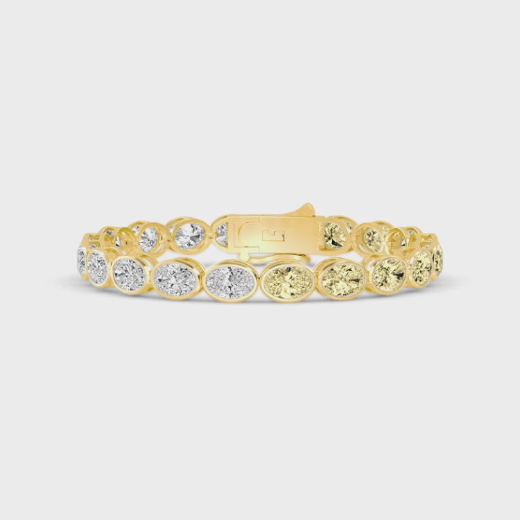 Felicia lab grown diamond bracelet video in yellow gold