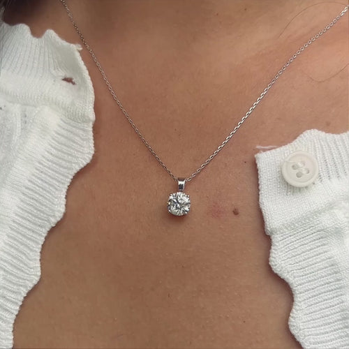1.50 Carat Solitaire Diamond Pendant Necklace.