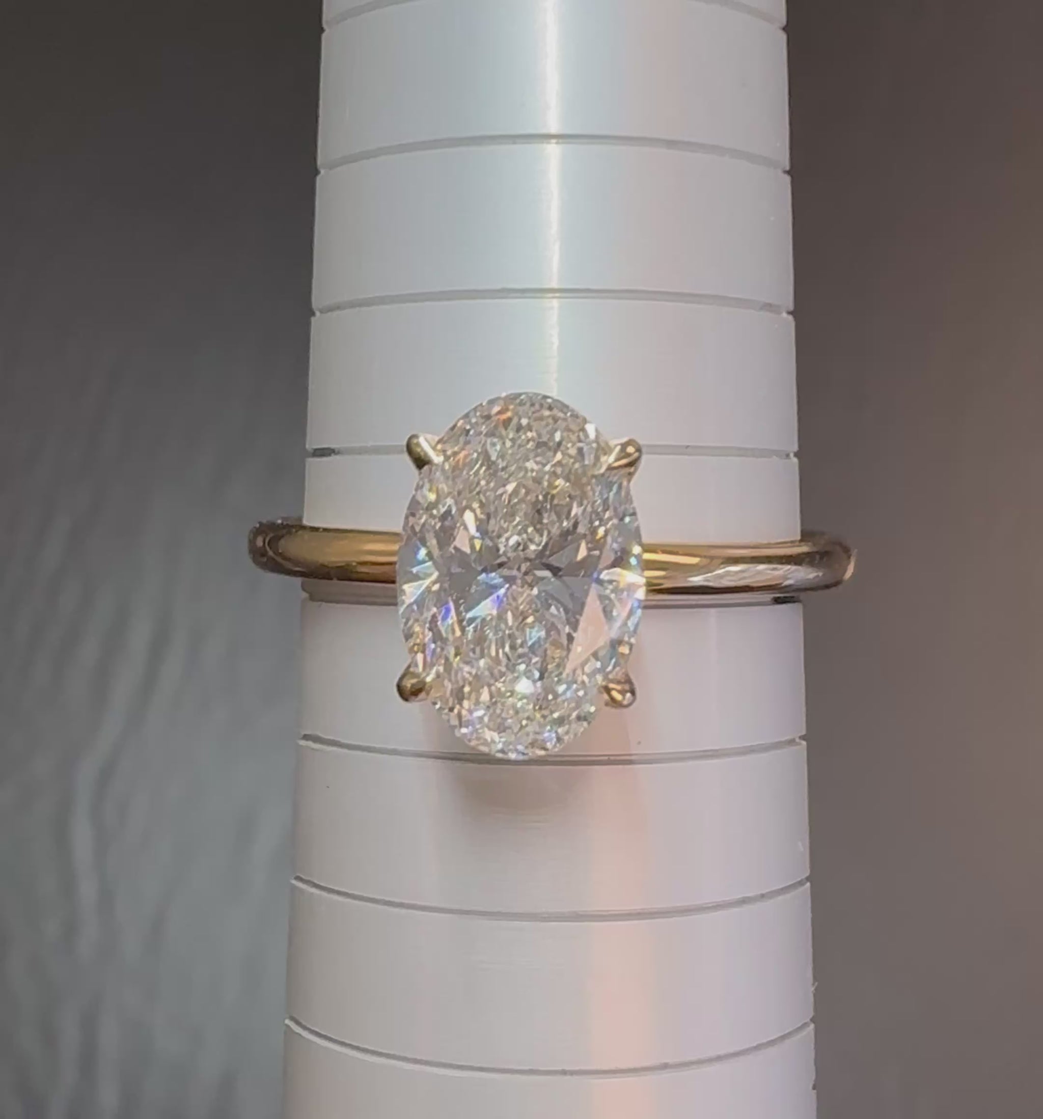 Savannah - Oval Hidden Halo Engagement Ring.