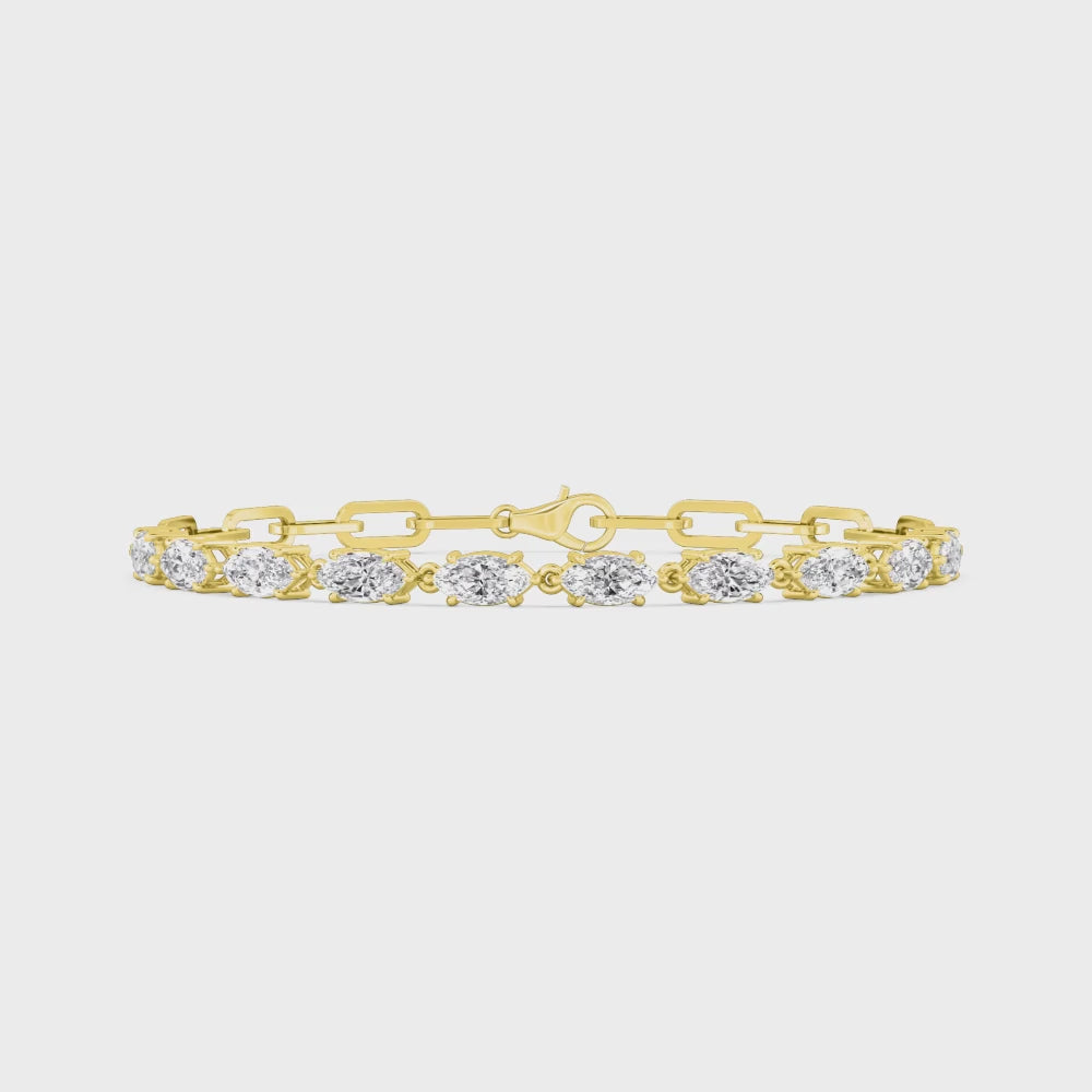 Odette lab grown diamond bracelet video in yellow gold