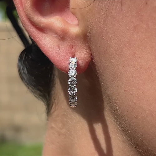 3.5 CT 15mm Huggie Earring.