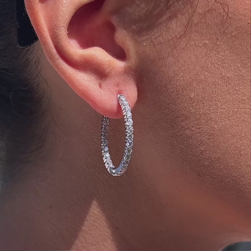 2.45CT Oval Medium Hoops.