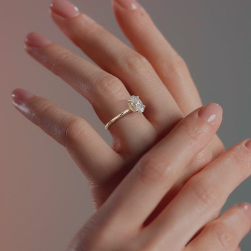 Sara - Cushion Solitaire Lab Grown Diamond Engagement Ring.