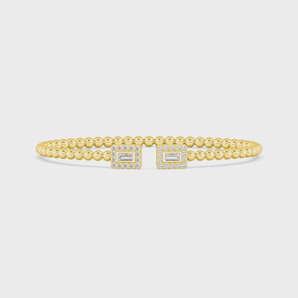 Alina lab grown diamond bracelet video in yellow gold