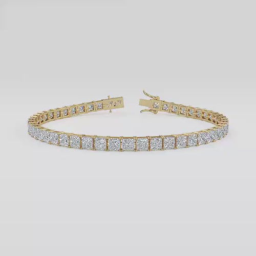 Adriana lab grown diamond bracelet video in yellow gold