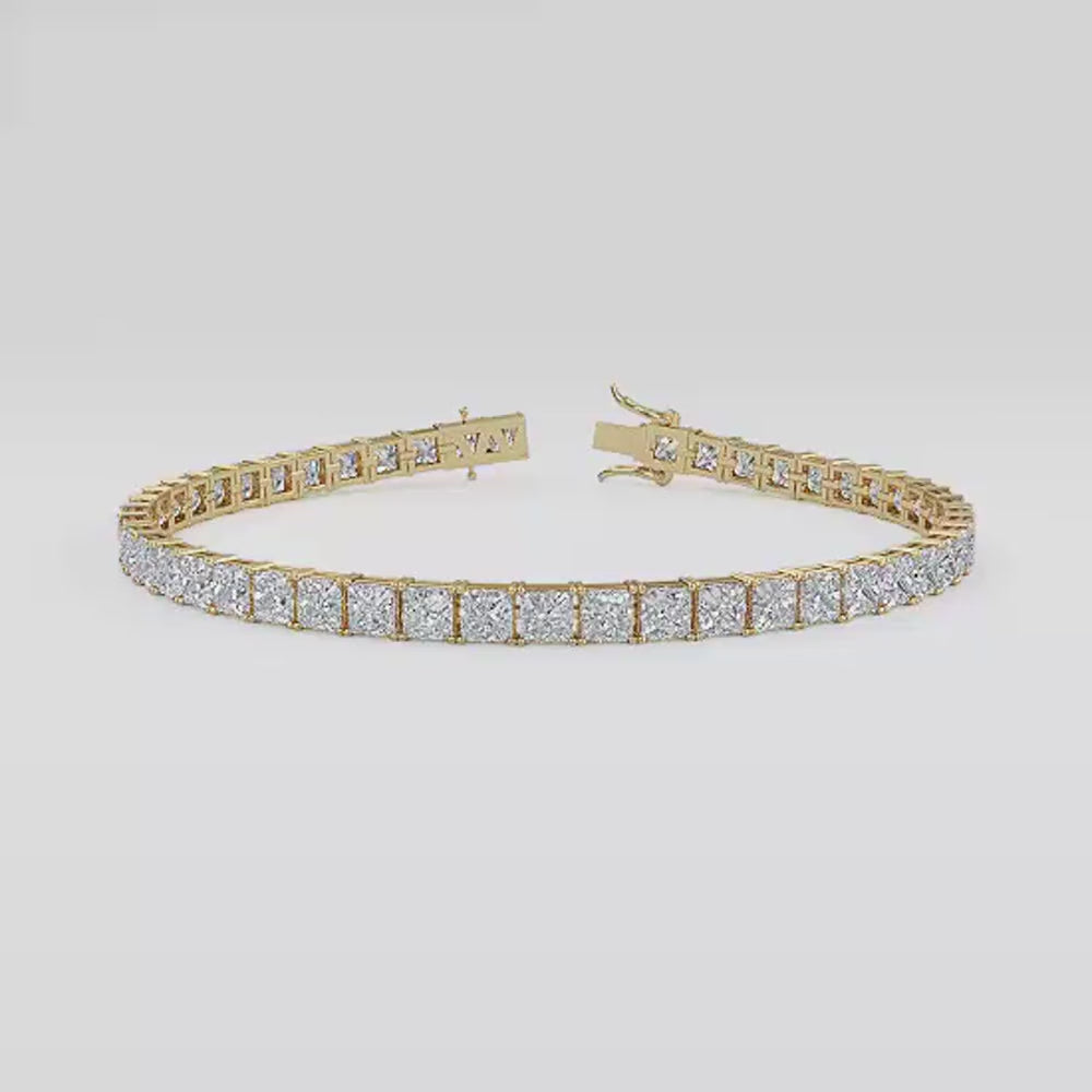 Adriana lab grown diamond bracelet video in yellow gold