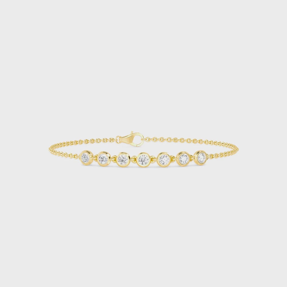 Colette lab grown diamond bracelet video in yellow gold