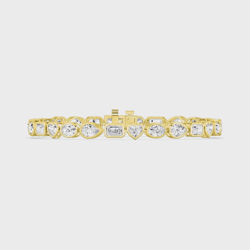 Jacinta lab grown diamond bracelet video in yellow gold