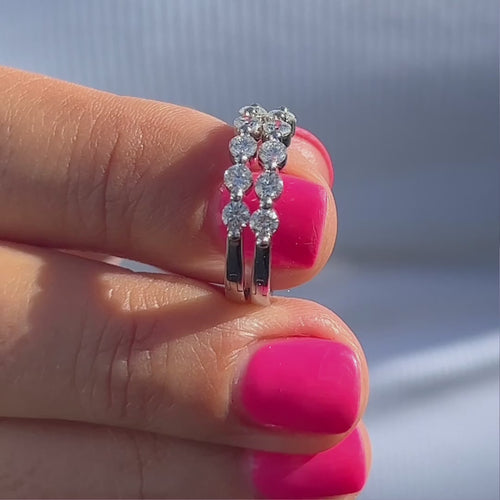 1 Ct Hoop Earrings.