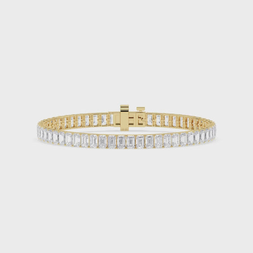 Lara lab grown diamond bracelet video in yellow gold