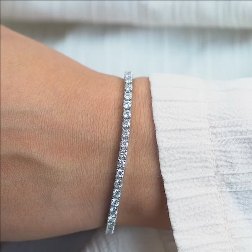 5 Carat Lab Grown Diamond Tennis Bracelet.