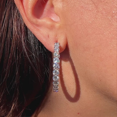 8 CT Large Hoops Earring.