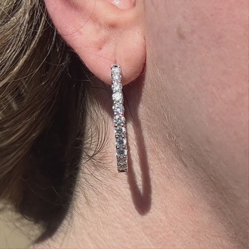 3.5CT Oval Medium Hoops.