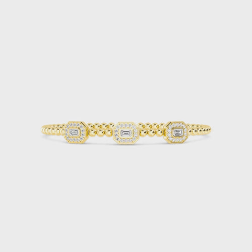 Arabella lab grown diamond bracelet video in yellow gold