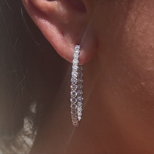 3 CT Large Hoops Earring.