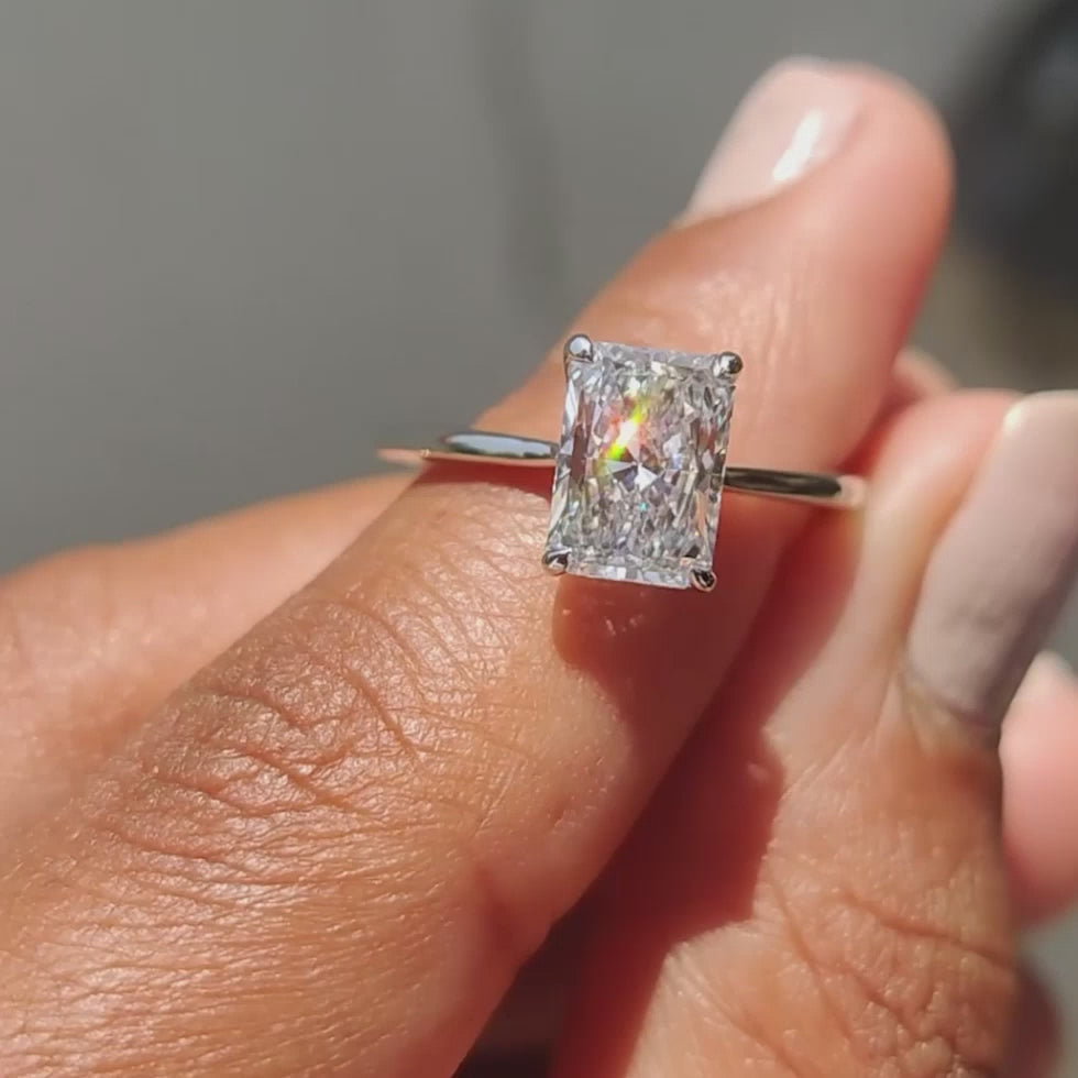 Lisette Eve - Radiant Engagement Ring With Solitaire Style - product video