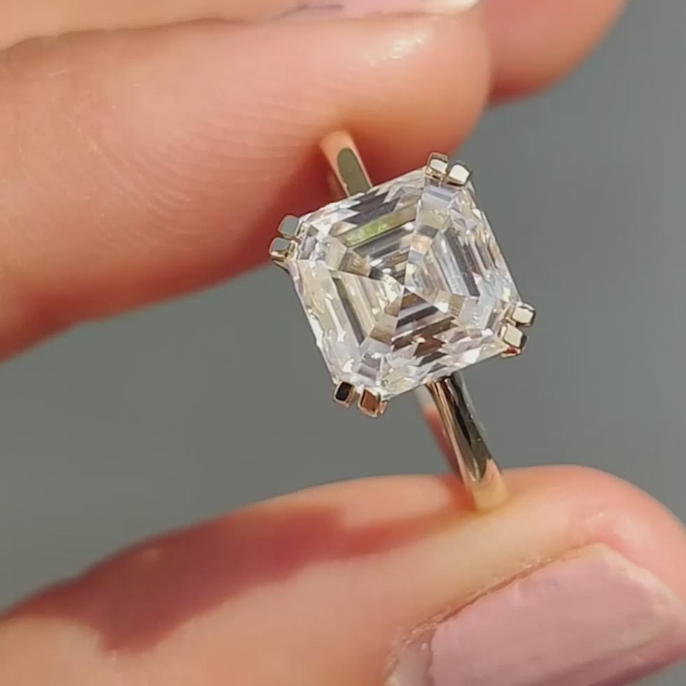 Genevieve Dawn - Solitaire Asscher Cut Engagement Ring - product video