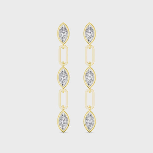 Ada Grace lab grown diamond earrings - yellow gold video