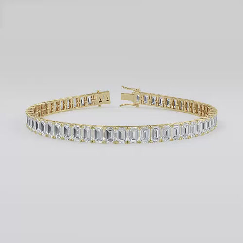 Adelina lab grown diamond bracelet video in yellow gold