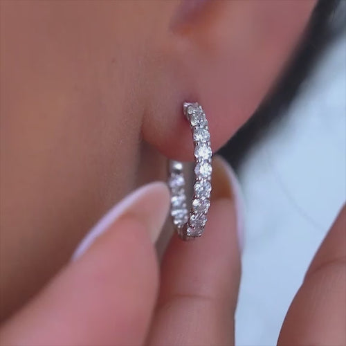 2 CT 15mm Huggie Earring.