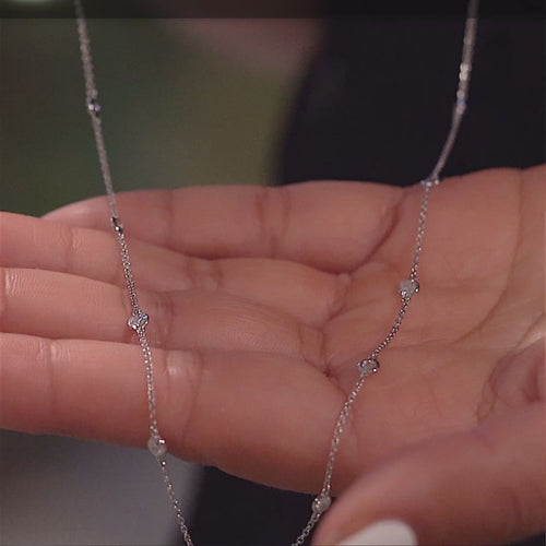 1 Carat Diamonds by the Yard Necklace 14K Gold.