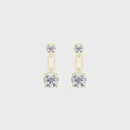 Ada Dove lab grown diamond earrings - yellow gold video