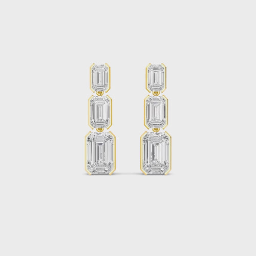 Ada Skye lab grown diamond earrings - yellow gold video
