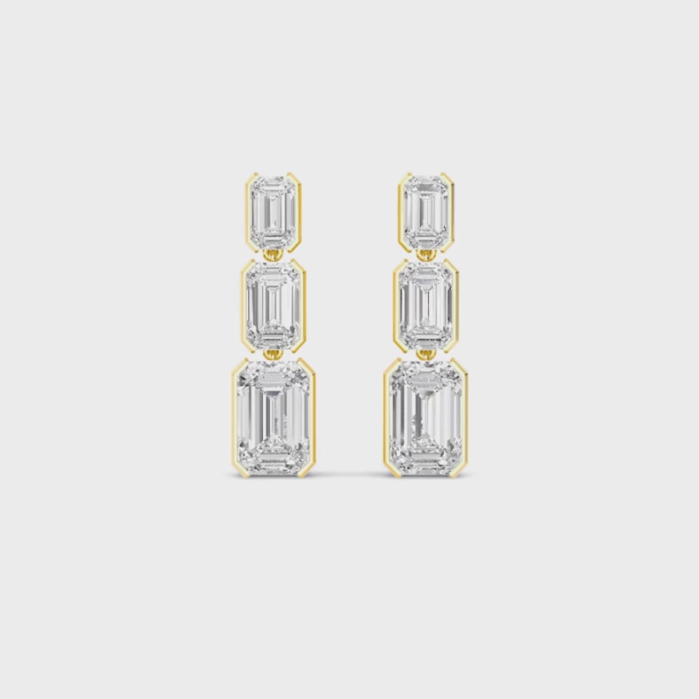 Ada Skye lab grown diamond earrings - yellow gold video