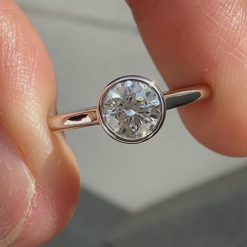 Evangeline Eve - Bezel Set Diamond Ring in Round Diamond - product video